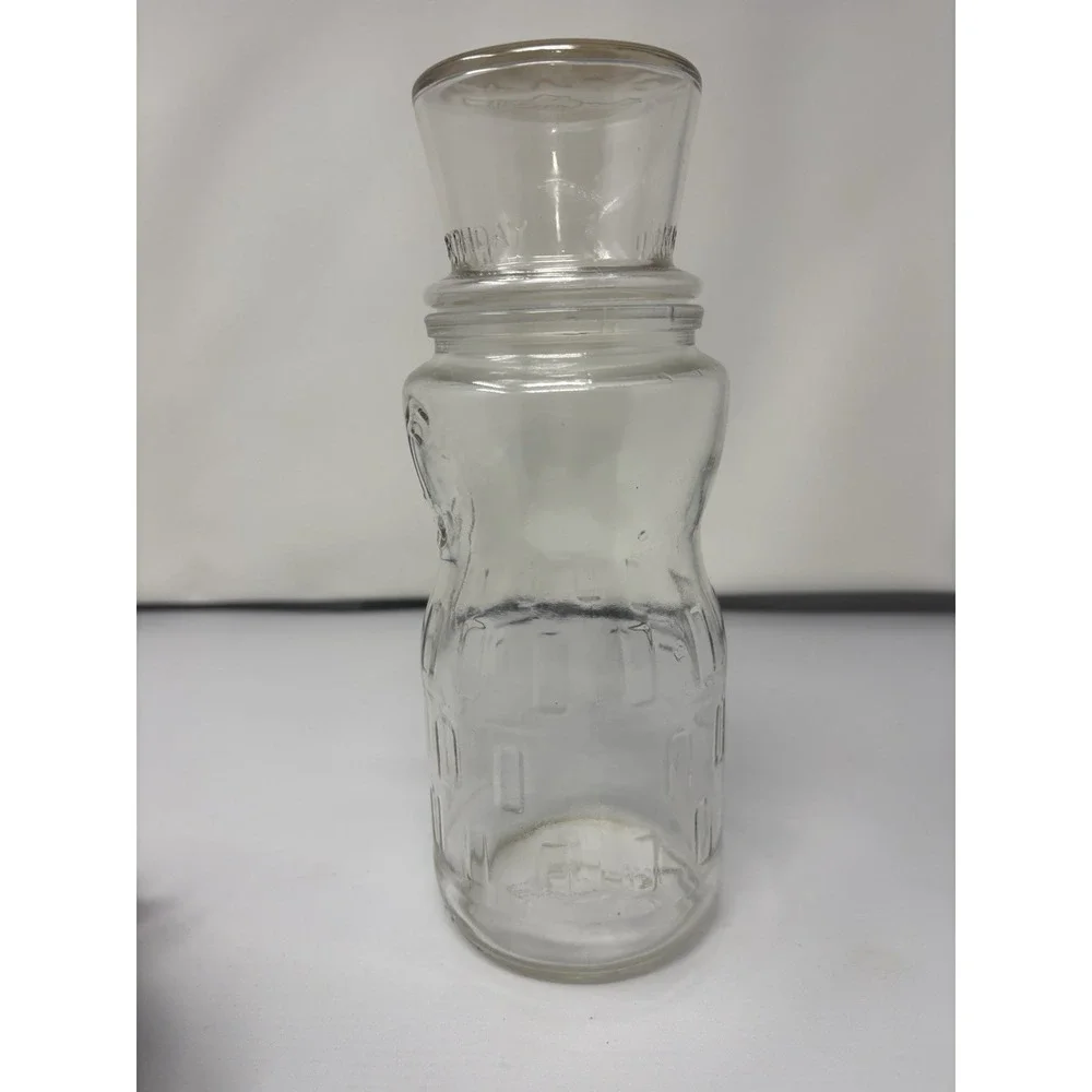 Vintage‎ 1991 Mr Peanut Planters Clear Glass Jar With Lid Canister Anniversary